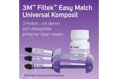 3M Filtek Easy Match Universal Komposit Composite Füllungsmaterial mit vereinfachter Farbauswahl für ästhetische Restaurationen mit natürlicher Opazität und hoher Anwenderfreundlichkeit