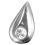 izi Tropfen / Diamant 0,01 kt - weissgold