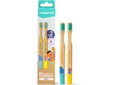 happybrush Sesamstraße Bambus-Zahnbürste 2er-Pack