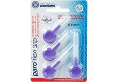 Paro Flexi Grip Interdentalbürsten: violett, mittel-groß, 8 mm