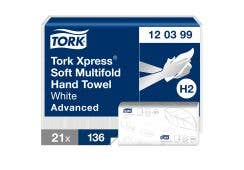 Tork 120399 Xpress Multifold Handtücher 2-lagig Weiß H2