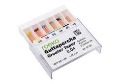 Roeko Guttaperchaspitzen Greater Taper 0.04: ISO 25, rot