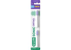 GUM SONIC Ortho Ersatzbürsten: weiß