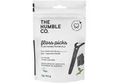 Humble Floss Pick, ergonomischer Griff: Mint, mit Aktivkohle