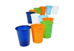 wellsacup Kunststoff Einweg-Mundspülbecher, 3.000 Stück, dunkelblau