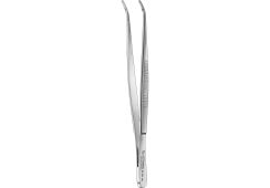 Pinzette anatomisch, gebogen, fein, 14,5 cm