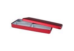 Aufbewahrungsbox Metall, für 4 Kleinteile: rot